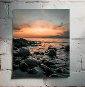 Πίνακας, Sunset by the Rocky Shore Ηλιοβασίλεμα στη Βραχώδη Ακτή