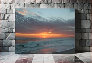 Πίνακας, Sunset by the Sea Ηλιοβασίλεμα δίπλα στη θάλασσα