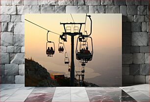 Πίνακας, Sunset Cable Car Ride Ηλιοβασίλεμα με τελεφερίκ