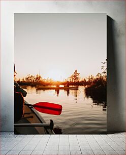 Πίνακας, Sunset Canoeing Ηλιοβασίλεμα με κανό
