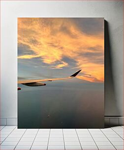 Πίνακας, Sunset Flight Over the Sea Ηλιοβασίλεμα πτήση πάνω από τη θάλασσα