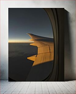 Πίνακας, Sunset from Airplane Window Ηλιοβασίλεμα από το παράθυρο αεροπλάνου