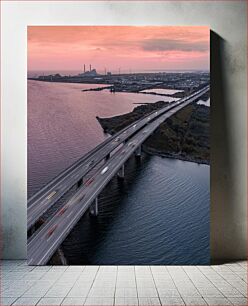 Πίνακας, Sunset Highway Over Water Highway Sunset πάνω από το νερό
