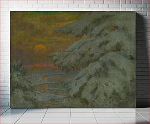 Πίνακας, Sunset in winter by Ferdinand Katona