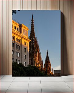 Πίνακας, Sunset on Cathedral Ηλιοβασίλεμα στον καθεδρικό ναό