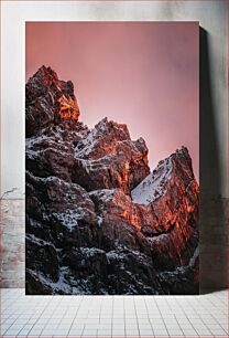 Πίνακας, Sunset on Snow-Capped Mountains Ηλιοβασίλεμα σε χιονισμένα βουνά