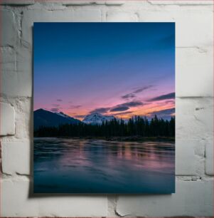 Πίνακας, Sunset Over a Mountain Lake Ηλιοβασίλεμα πάνω από μια ορεινή λίμνη