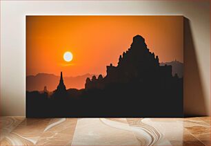 Πίνακας, Sunset Over Ancient Temples Ηλιοβασίλεμα πάνω από αρχαίους ναούς