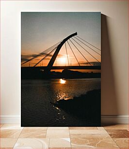 Πίνακας, Sunset Over Bridge Ηλιοβασίλεμα πάνω από τη γέφυρα