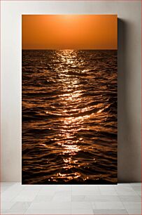Πίνακας, Sunset Over Calm Ocean Ηλιοβασίλεμα πάνω από τον ήρεμο ωκεανό