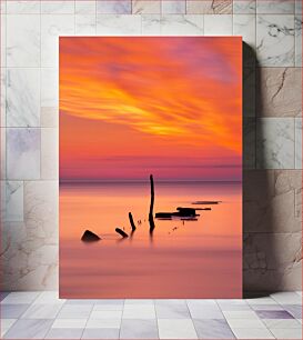 Πίνακας, Sunset over Calm Sea Ηλιοβασίλεμα πάνω από την ήρεμη θάλασσα