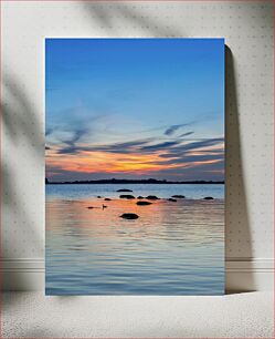 Πίνακας, Sunset Over Calm Water Ηλιοβασίλεμα πάνω από ήρεμο νερό