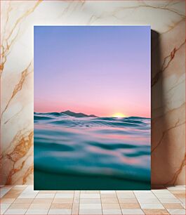 Πίνακας, Sunset Over Calm Waves Ηλιοβασίλεμα πάνω από ήρεμα κύματα