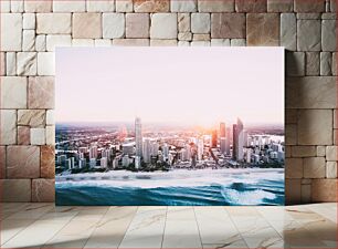 Πίνακας, Sunset Over City Skyline Ηλιοβασίλεμα πάνω από τον ορίζοντα της πόλης