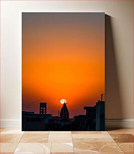 Πίνακας, Sunset Over Cityscape Ηλιοβασίλεμα πάνω από το αστικό τοπίο