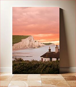Πίνακας, Sunset Over Coastal Cliffs Ηλιοβασίλεμα πάνω από παράκτιους βράχους
