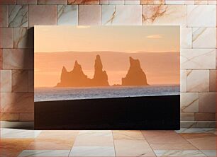 Πίνακας, Sunset Over Coastal Rock Formations Ηλιοβασίλεμα πάνω από παράκτιους βραχώδεις σχηματισμούς
