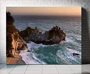 Πίνακας, Sunset Over Coastal Rocks Ηλιοβασίλεμα πάνω από παράκτιους βράχους