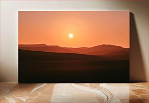 Πίνακας, Sunset over Desert Dunes Ηλιοβασίλεμα πάνω από τους αμμόλοφους της ερήμου