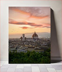 Πίνακας, Sunset Over Florence Ηλιοβασίλεμα πάνω από τη Φλωρεντία