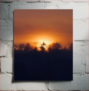 Πίνακας, Sunset Over Forest Ηλιοβασίλεμα πάνω από το δάσος