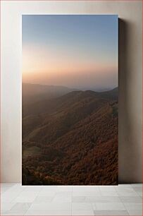 Πίνακας, Sunset Over Forested Hills Ηλιοβασίλεμα πάνω από δασικούς λόφους