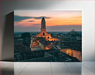 Πίνακας, Sunset Over Historic Cityscape Ηλιοβασίλεμα πάνω από το ιστορικό αστικό τοπίο