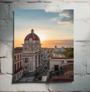 Πίνακας, Sunset Over Historic Town Ηλιοβασίλεμα πάνω από την ιστορική πόλη
