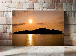 Πίνακας, Sunset Over Island Ηλιοβασίλεμα πάνω από το νησί