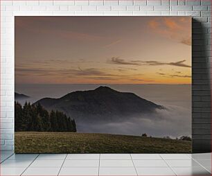 Πίνακας, Sunset Over Misty Mountain Ηλιοβασίλεμα πάνω από το Misty Mountain