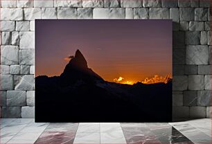 Πίνακας, Sunset Over Mountain Peak Ηλιοβασίλεμα πάνω από την κορυφή του βουνού