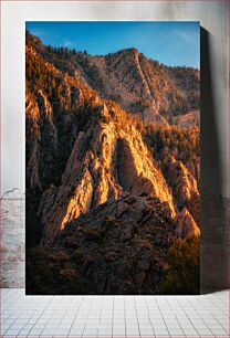 Πίνακας, Sunset Over Mountain Peaks Ηλιοβασίλεμα πάνω από τις βουνοκορφές