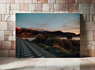 Πίνακας, Sunset Over Mountain Railway Sunset Over Mountain Railway