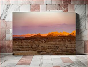 Πίνακας, Sunset over Mountain Range Ηλιοβασίλεμα πάνω από την οροσειρά