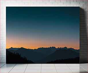 Πίνακας, Sunset Over Mountain Range Ηλιοβασίλεμα πάνω από την οροσειρά