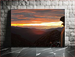 Πίνακας, Sunset Over Mountain Ranges Ηλιοβασίλεμα πάνω από τις οροσειρές