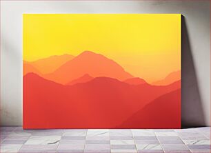 Πίνακας, Sunset Over Mountains Ηλιοβασίλεμα πάνω από βουνά