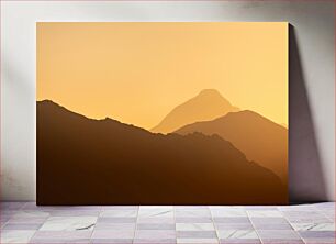Πίνακας, Sunset over Mountains Ηλιοβασίλεμα πάνω από βουνά