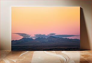 Πίνακας, Sunset Over Mountains Ηλιοβασίλεμα πάνω από βουνά