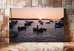 Πίνακας, Sunset Over Peaceful Bay Ηλιοβασίλεμα πέρα ​​από τον ειρηνικό κόλπο