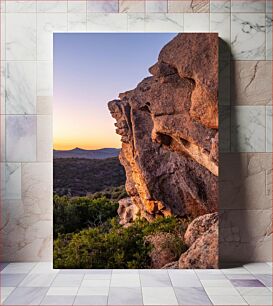 Πίνακας, Sunset Over Rock Formation Ηλιοβασίλεμα πέρα ​​από το σχηματισμό βράχου