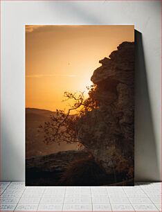 Πίνακας, Sunset over Rock Formation Ηλιοβασίλεμα πάνω από το σχηματισμό βράχου