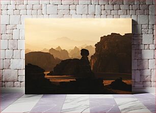 Πίνακας, Sunset over Rocky Landscape Ηλιοβασίλεμα πάνω από Βραχώδες Τοπίο