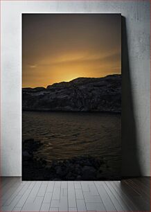 Πίνακας, Sunset Over Rocky Landscape Ηλιοβασίλεμα πάνω από βραχώδες τοπίο