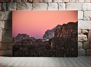 Πίνακας, Sunset Over Rocky Mountains Ηλιοβασίλεμα πάνω από Βραχώδη Όρη