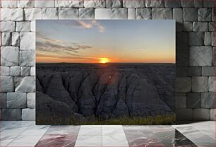 Πίνακας, Sunset over Rocky Terrain Ηλιοβασίλεμα πάνω από βραχώδες έδαφος