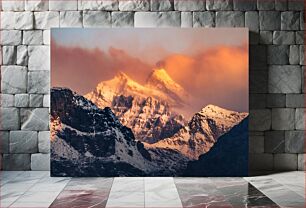 Πίνακας, Sunset Over Snow-Capped Mountains Ηλιοβασίλεμα πάνω από χιονισμένα βουνά