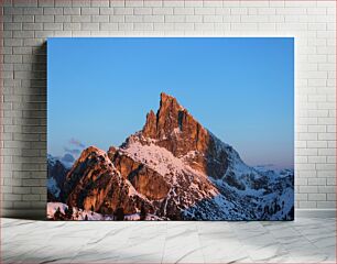 Πίνακας, Sunset Over Snowy Mountain Ηλιοβασίλεμα πάνω από το χιονισμένο βουνό