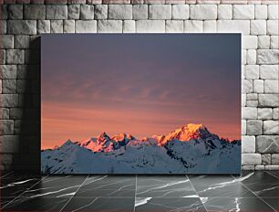 Πίνακας, Sunset over Snowy Mountain Range Ηλιοβασίλεμα πάνω από την οροσειρά Snowy