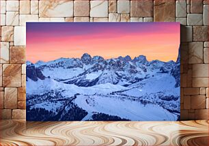 Πίνακας, Sunset Over Snowy Mountains Ηλιοβασίλεμα πάνω από τα χιονισμένα βουνά